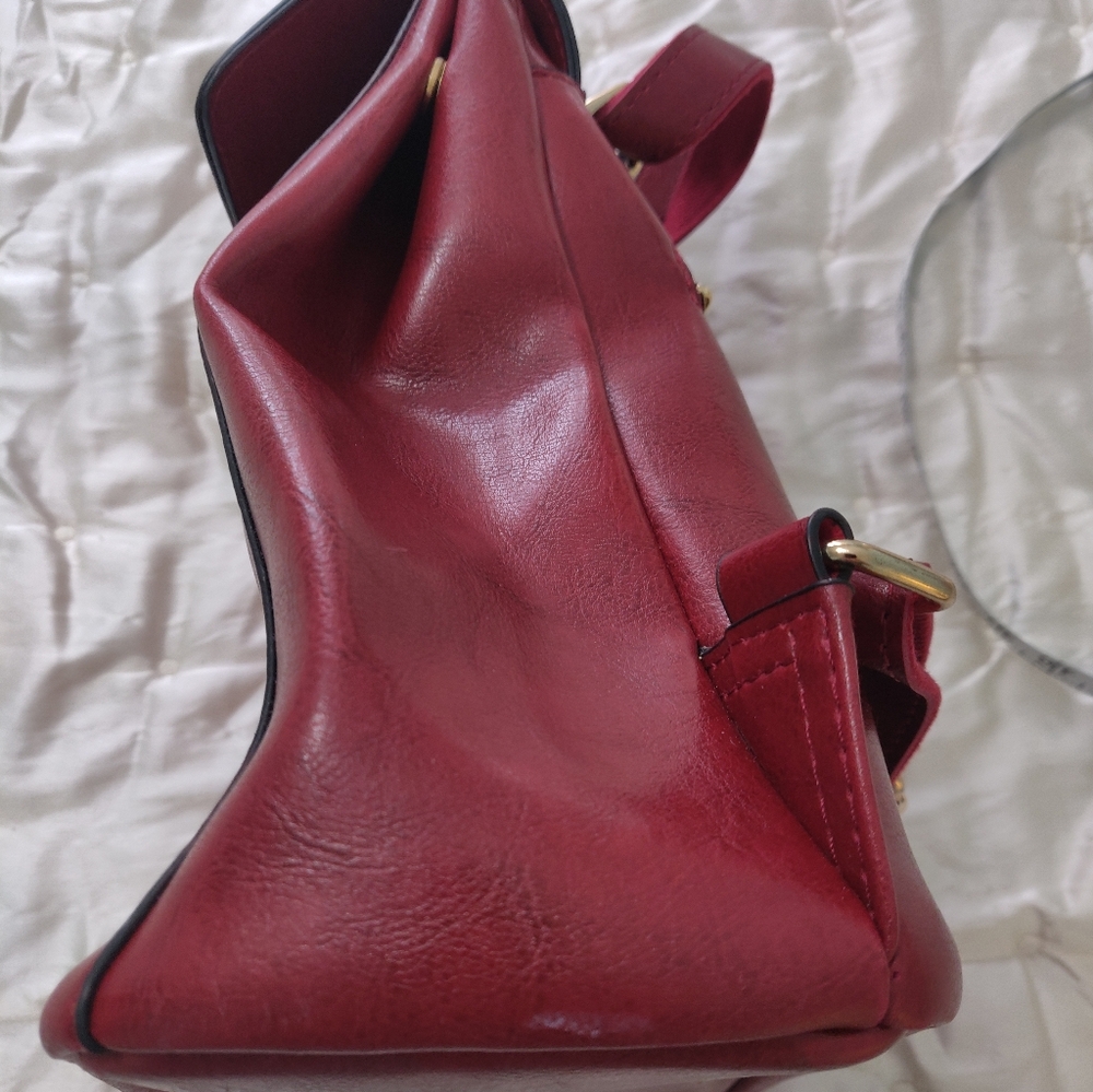 Women's Red Leather Backpack Crossbody - Unbranded - Picture 5 of 12